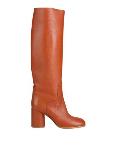 Casadei Woman Boot Tan Size 8 Leather In Brown