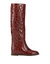 Casadei Woman Boot Tan Size 10 Soft Leather In Brown