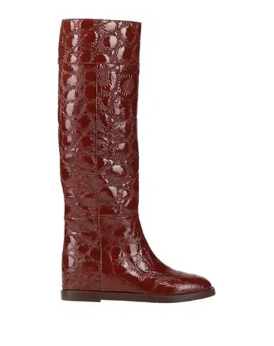 Casadei Woman Boot Tan Size 10 Soft Leather In Brown