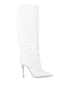 Casadei Woman Boot White Size 5.5 Textile Fibers
