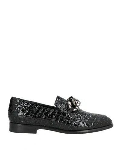Casadei Woman Loafers Black Size 5 Leather