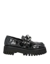 Casadei Woman Loafers Black Size 5.5 Leather In Black