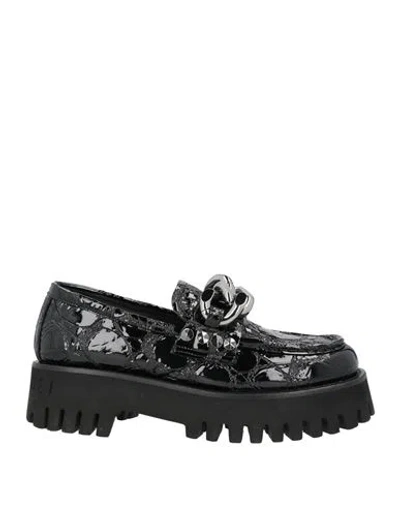 Casadei Woman Loafers Black Size 5.5 Leather