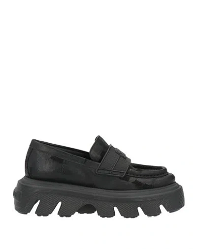 Casadei Woman Loafers Black Size 7 Leather
