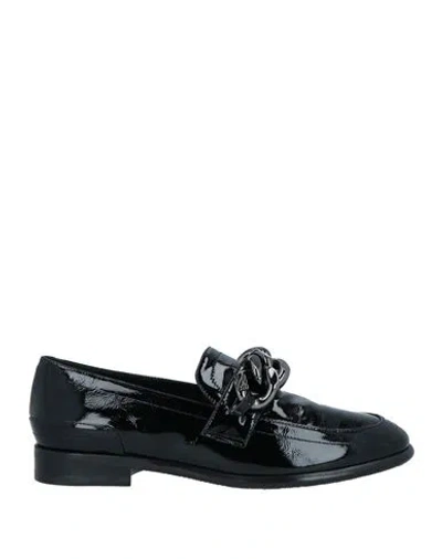 Casadei Woman Loafers Black Size 7 Soft Leather