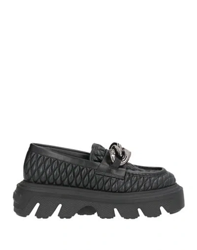 Casadei Woman Loafers Black Size 7.5 Leather