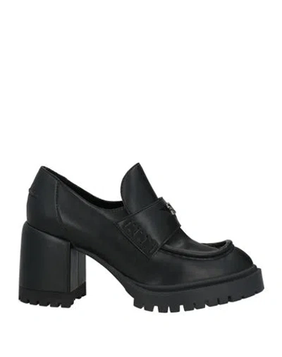 Casadei Woman Loafers Black Size 8 Leather