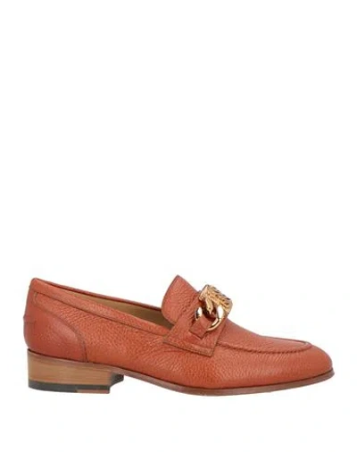 Casadei Woman Loafers Tan Size 7.5 Leather