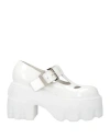 Casadei Woman Loafers White Size 8 Leather In White