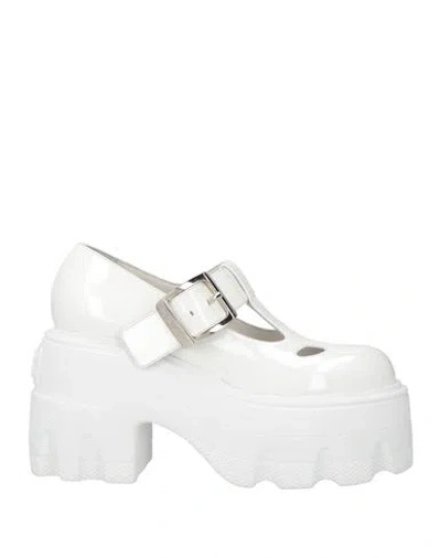Casadei Woman Loafers White Size 8 Leather