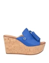 Casadei Woman Mules & Clogs Blue Size 10.5 Leather
