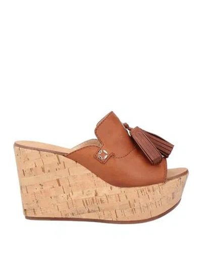 Casadei Woman Mules & Clogs Brown Size 7 Leather