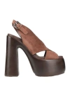 Casadei Woman Mules & Clogs Brown Size 8 Leather In Brown