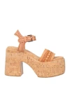 Casadei Woman Mules & Clogs Camel Size 7 Leather In Beige