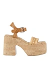 Casadei Woman Mules & Clogs Camel Size 7.5 Leather In Beige
