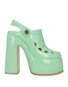 Casadei Woman Mules & Clogs Light Green Size 8 Leather In Green