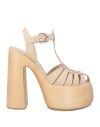 Casadei Woman Sandals Blush Size 9 Leather In Pink