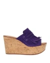 Casadei Woman Mules & Clogs Purple Size 10.5 Leather