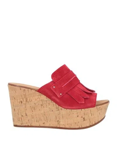 Casadei Woman Mules & Clogs Red Size 10.5 Leather