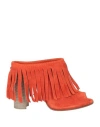 Casadei Woman Mules & Clogs Tomato Red Size 7 Leather