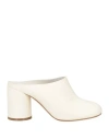 Casadei Woman Mules & Clogs White Size 8 Leather