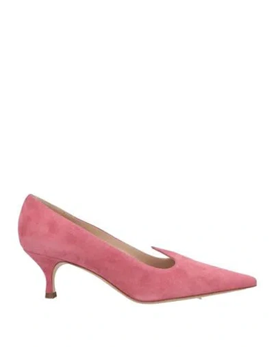 Casadei Woman Pumps Antique Rose Size 8 Leather
