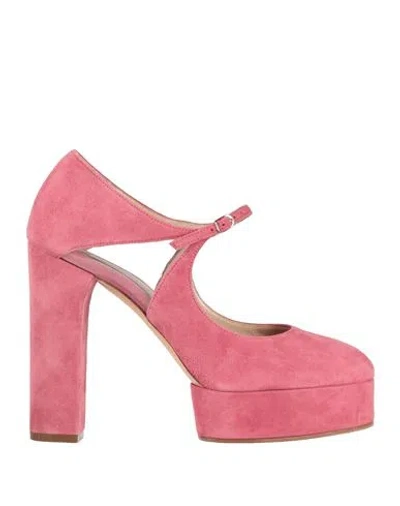 Casadei Woman Pumps Antique Rose Size 8 Leather, Plastic