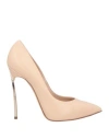 Casadei Woman Pumps Beige Size 11.5 Leather