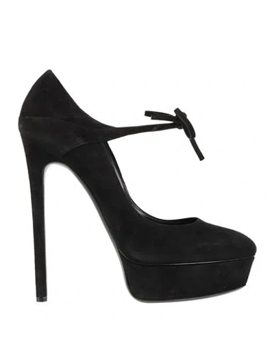 Casadei Woman Pumps Black Size 10 Leather