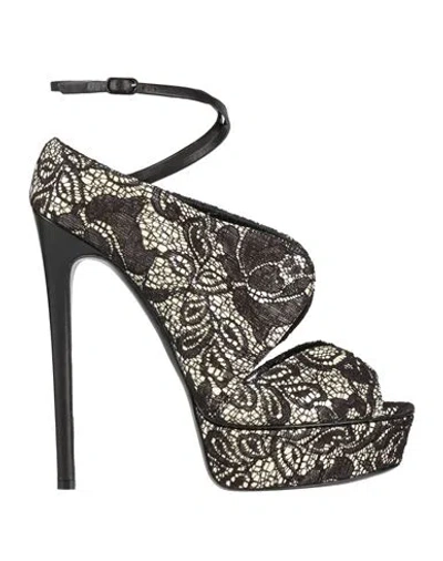 Casadei Woman Pumps Black Size 10 Textile Fibers