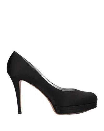 Casadei Woman Pumps Black Size 11 Textile Fibers