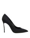 Casadei Woman Pumps Black Size 11 Textile Fibers