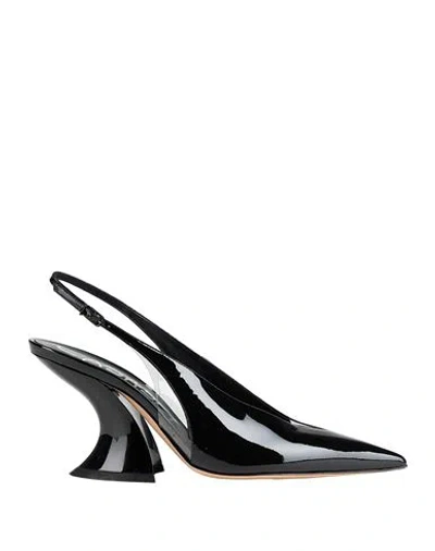 Casadei Woman Pumps Black Size 5 Leather, Synthetic Fibers