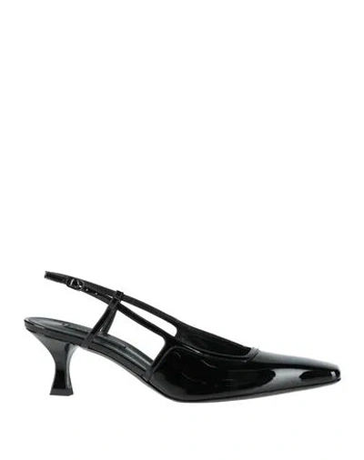 Casadei Woman Pumps Black Size 6 Leather