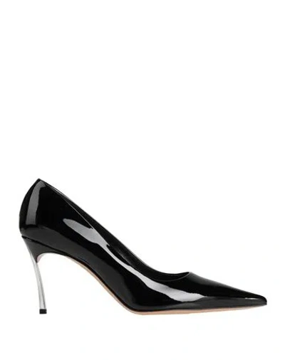 Casadei Woman Pumps Black Size 6 Leather