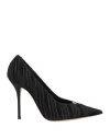 Casadei Woman Pumps Black Size 7 Vegetable Fiber