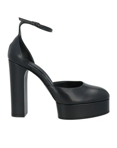 Casadei Woman Pumps Black Size 8 Leather