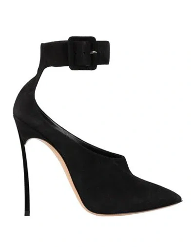 Casadei Woman Pumps Black Size 8 Leather
