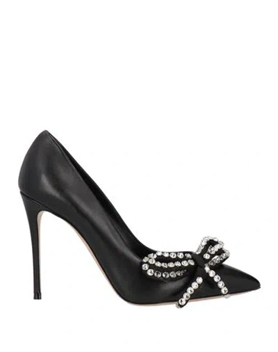 Casadei Woman Pumps Black Size 8 Leather