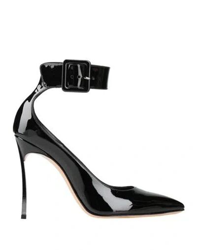 Casadei Woman Pumps Black Size 8 Leather