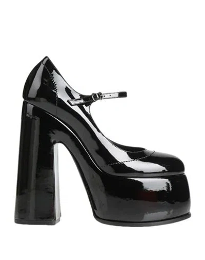 Casadei Woman Pumps Black Size 9 Soft Leather
