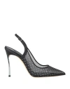 Casadei Woman Pumps Black Size 8 Technical Fibers In Black
