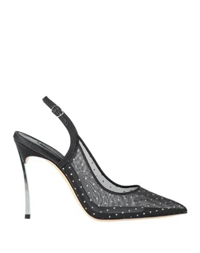 Casadei Woman Pumps Black Size 8 Technical Fibers