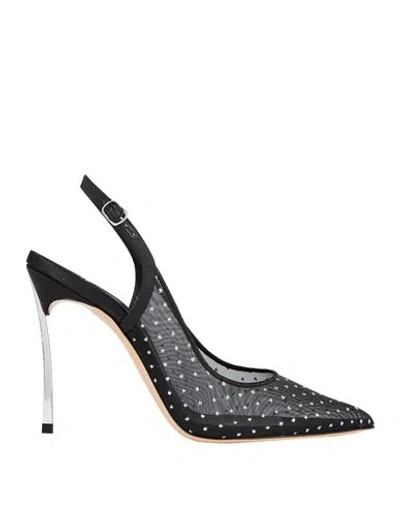 Casadei Woman Pumps Black Size 8 Textile Fibers