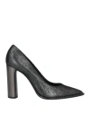 Casadei Woman Pumps Black Size 8 Textile Fibers In Black
