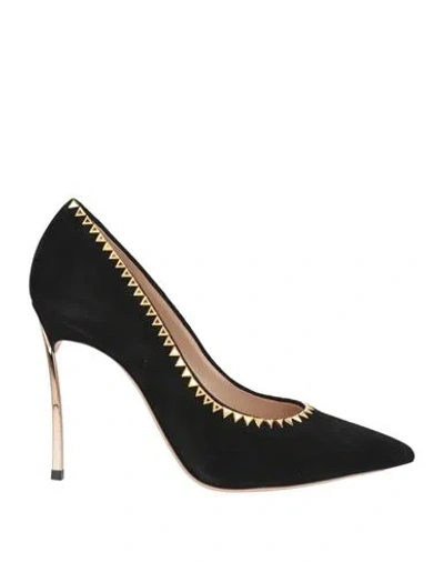 Casadei Woman Pumps Black Size 8.5 Leather