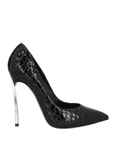Casadei Woman Pumps Black Size 9 Soft Leather In Black