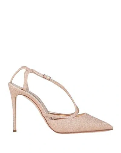 Casadei Woman Pumps Blush Size 11 Textile Fibers In Pink