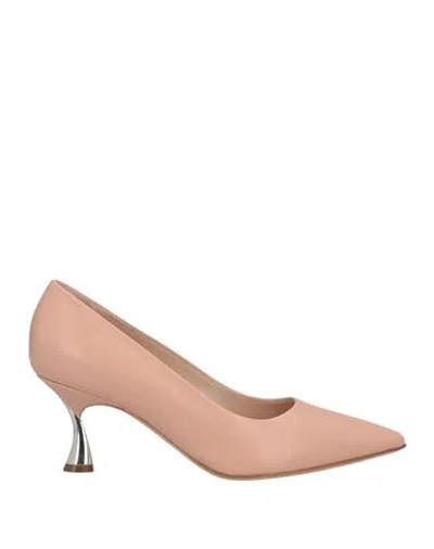 Casadei Woman Pumps Blush Size 8 Leather In Pink