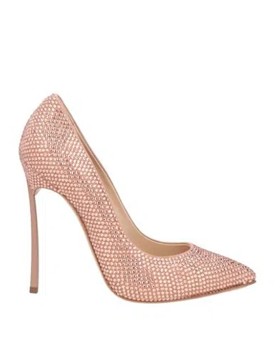 Casadei Woman Pumps Blush Size 11 Soft Leather In Pink